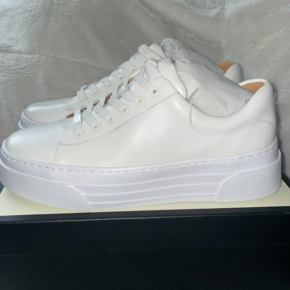 NWT J/SLIDES AMANDA White Leather Sneaker - Picture 11 of 15